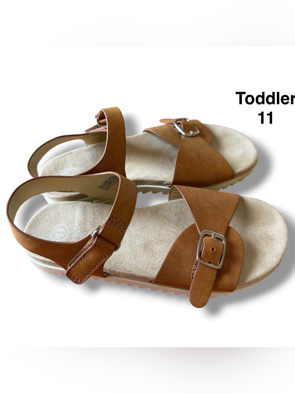 Cat & Jack Toddler Girl Brown Buckle Strap Sandals